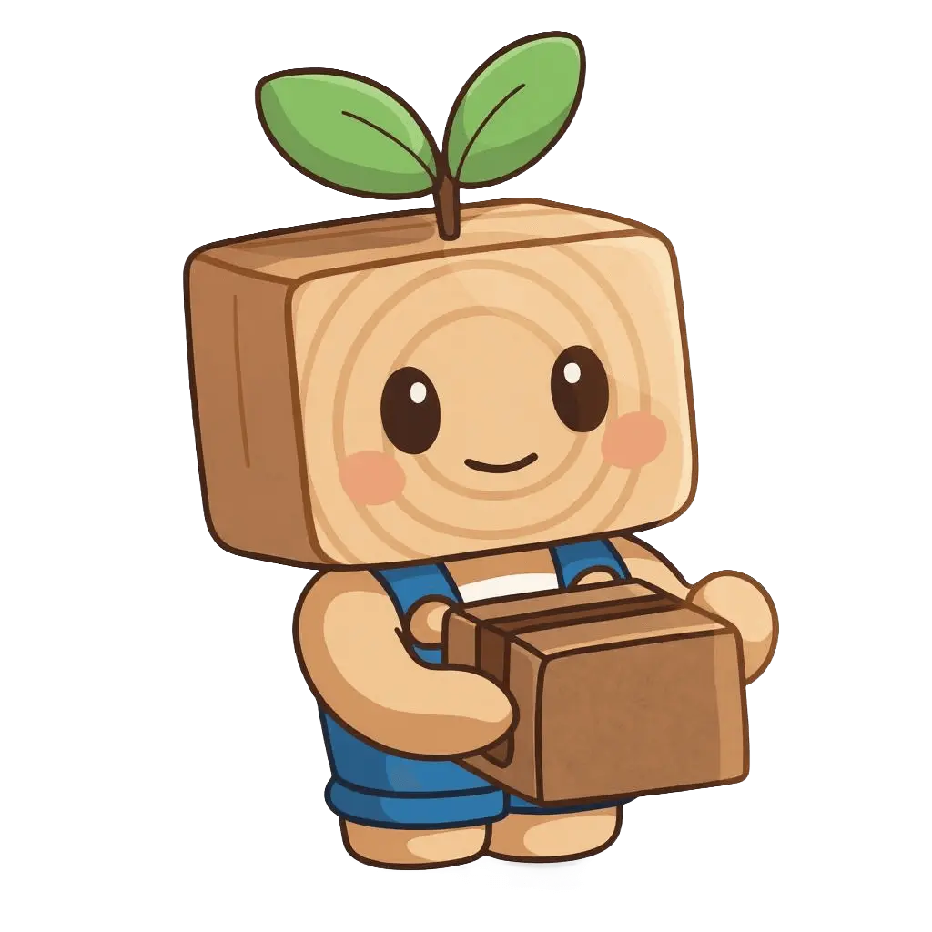 MUMU carrying a package for his lovely customer, always delivering toys to kids on time