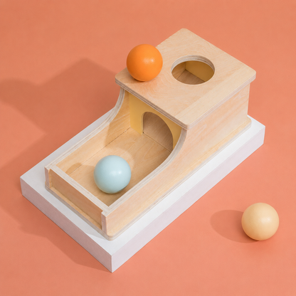 Montessori Wooden Ball Drop Box