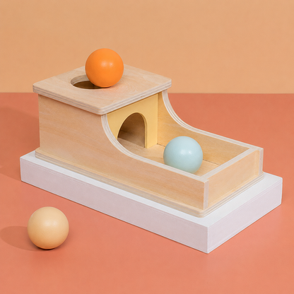 Montessori Wooden Ball Drop Box