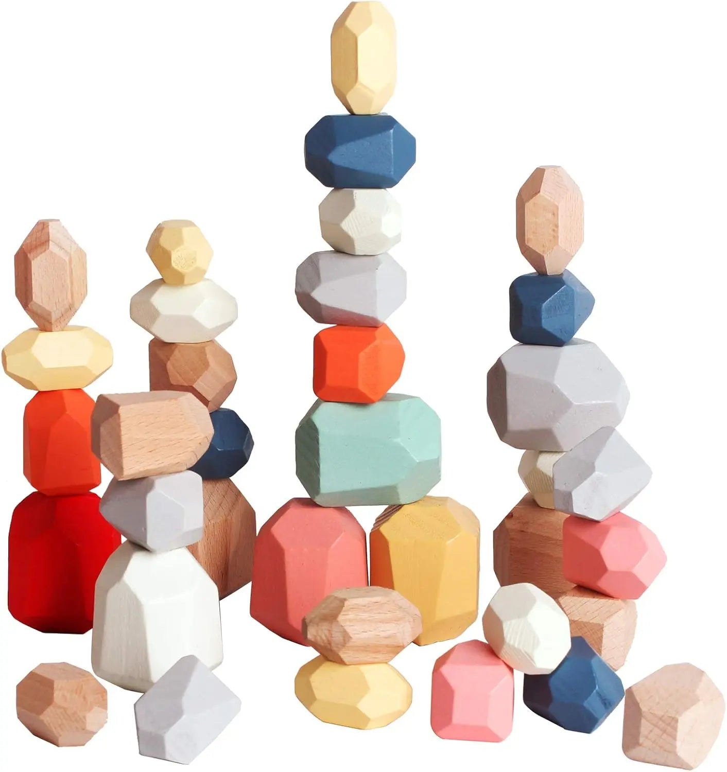 Montessori Stacking Stones – wooden balancing stones toy