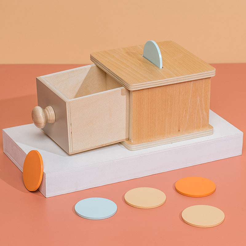 Montessori Wooden Coin Drop Box