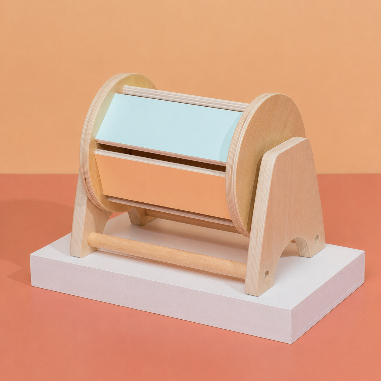 Montessori Wooden Spinning Drum Toy