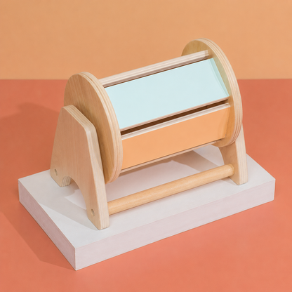 Montessori Wooden Spinning Drum Toy