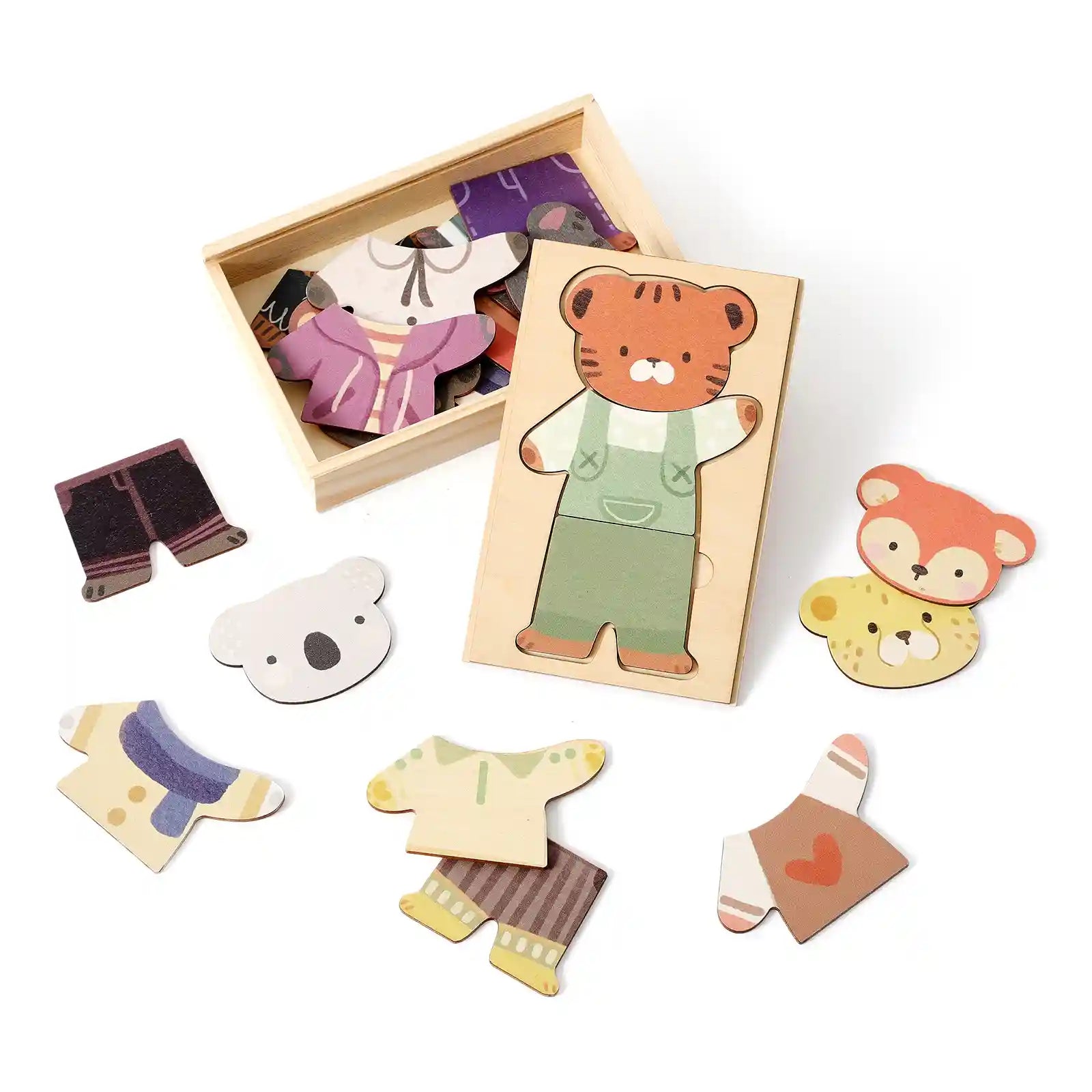 Custom wooden animal puzzles from China manufacturer, educational toy supplier for retail brands