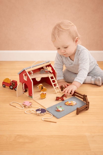 Montessori wooden animal toys – safe natural wood toys for 3+ years