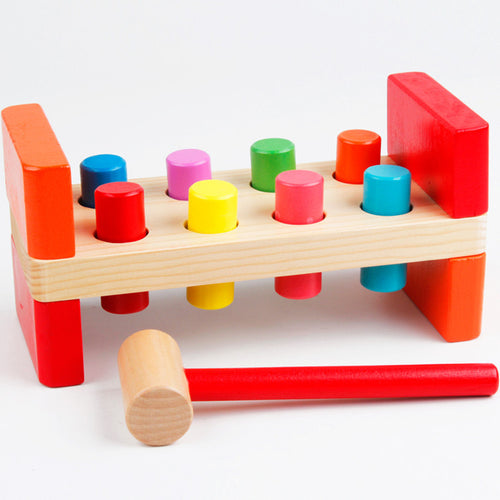 Wooden Hammering Bench Toy for Toddlers