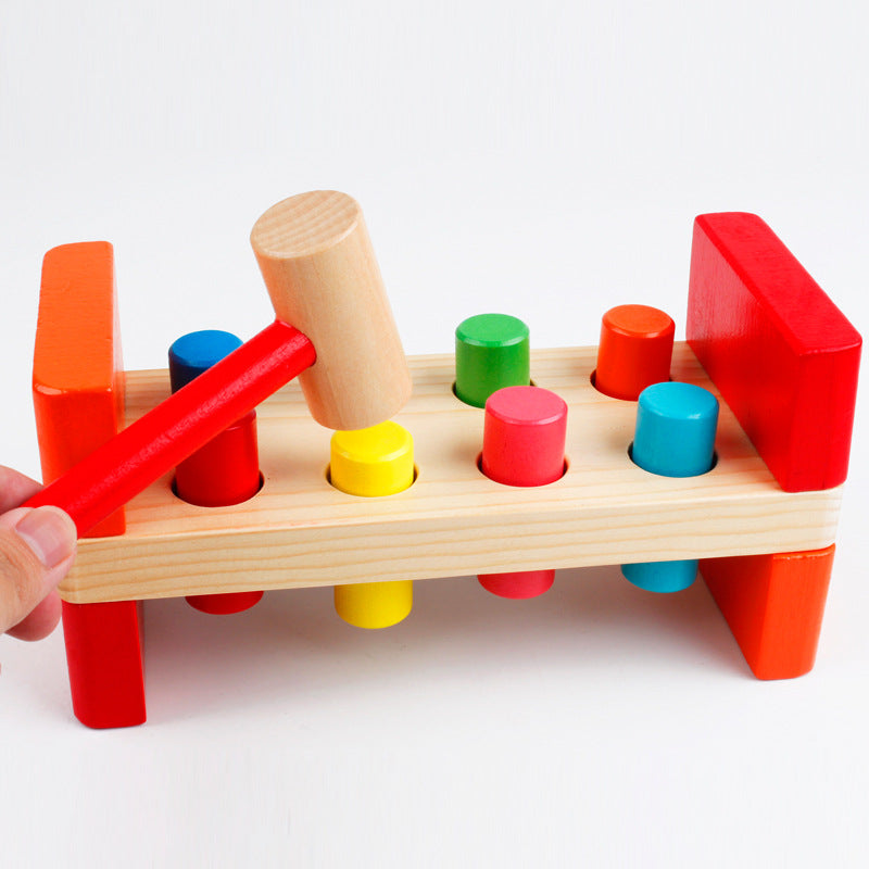 Wooden Hammering Bench Toy for Toddlers