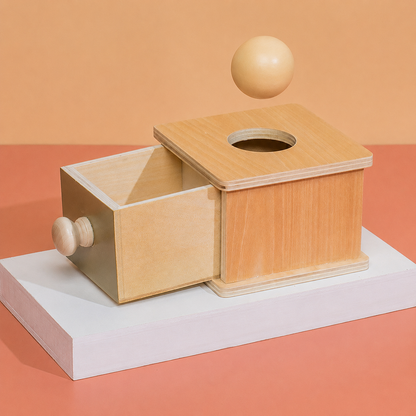 Montessori Wooden Object Permanence Box