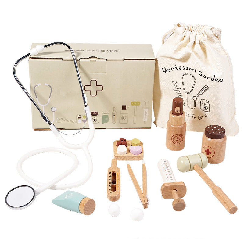 Wooden Doctor Kit for Kids | Montessori Medical Role Play – Wooden
