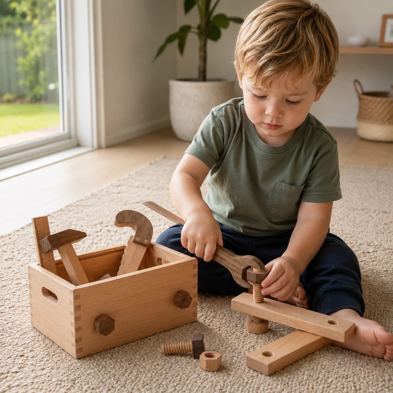 Wooden Tool Kit Set