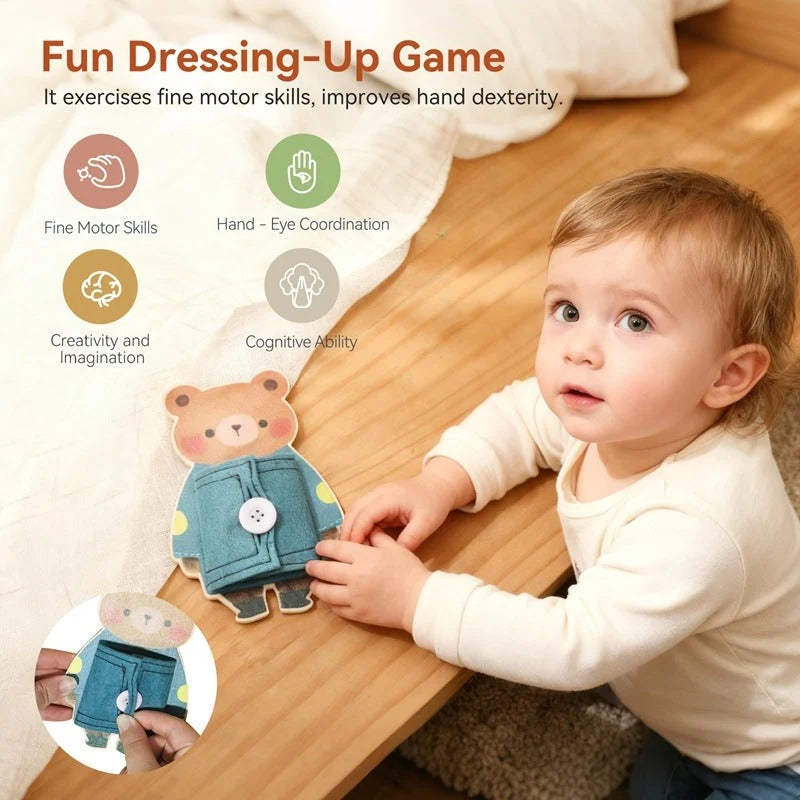 Animal Dress-Up Wooden Busy Board Set