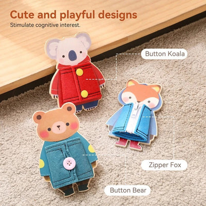 Animal Dress-Up Wooden Busy Board Set