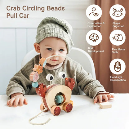 Wooden Crab Pull Toy