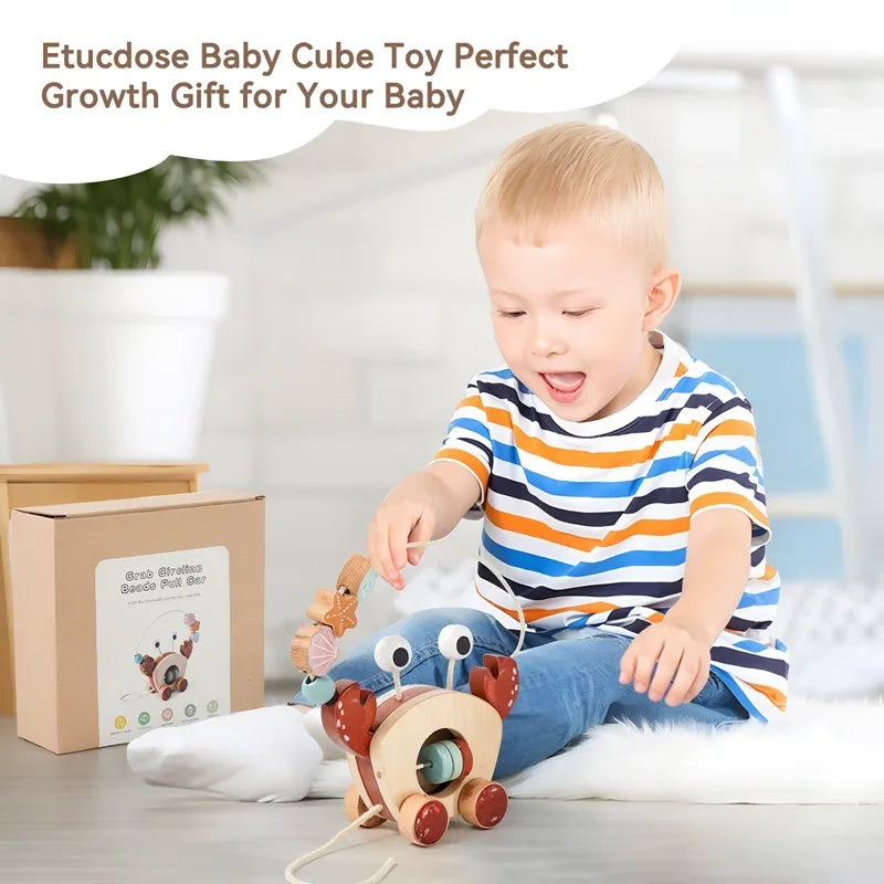 Wooden Crab Pull Toy