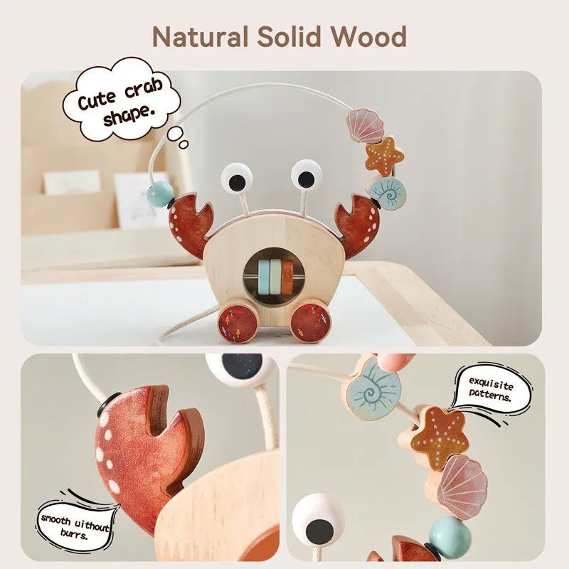 Wooden Crab Pull Toy