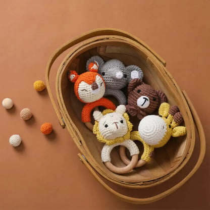 Wooden Animal Rattle