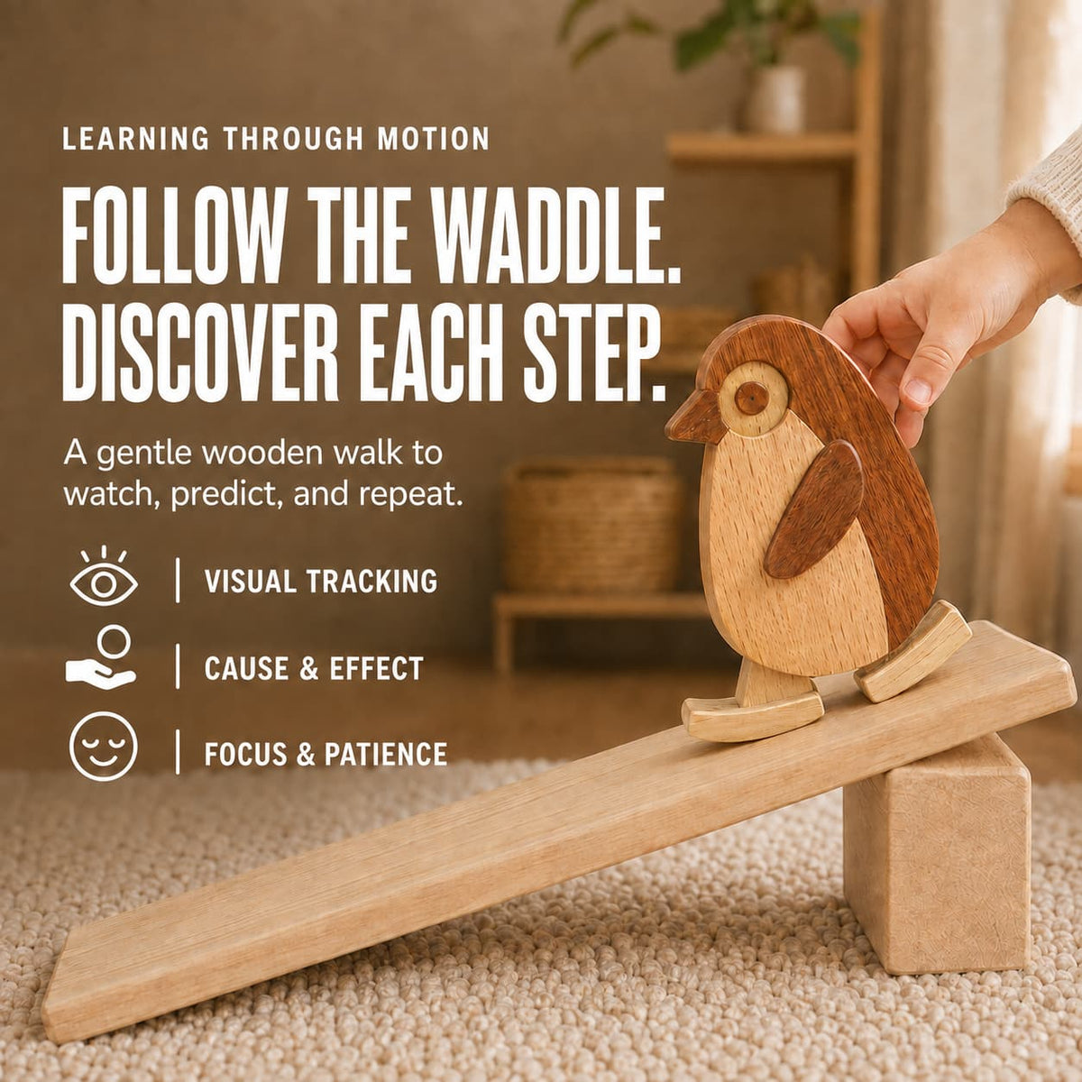 Wooden Penguin Ramp Walker