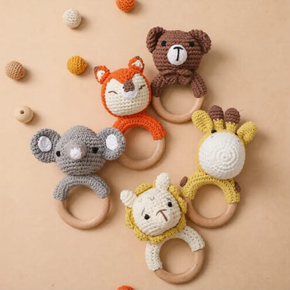 Wooden Animal Rattle