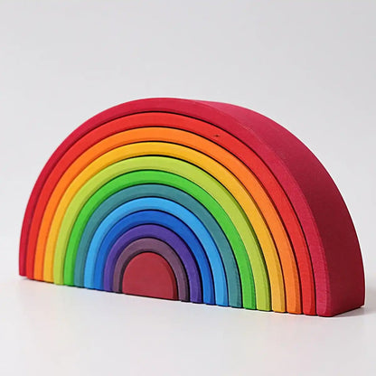Natural Wooden Rainbow Stacker – wooden rainbow blocks for kids