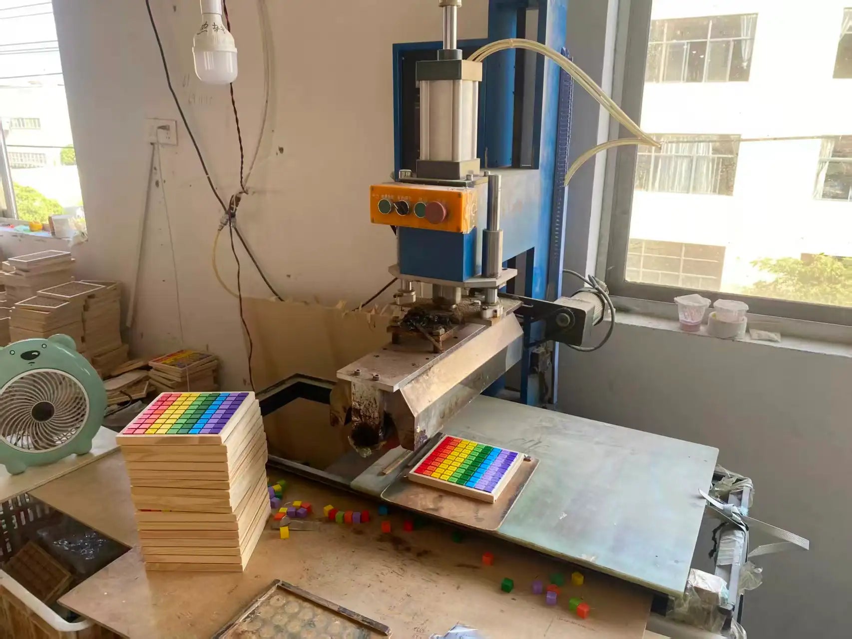 Laser engraving machine for logo and pattern customization, wooden toy OEM supplier for business clients