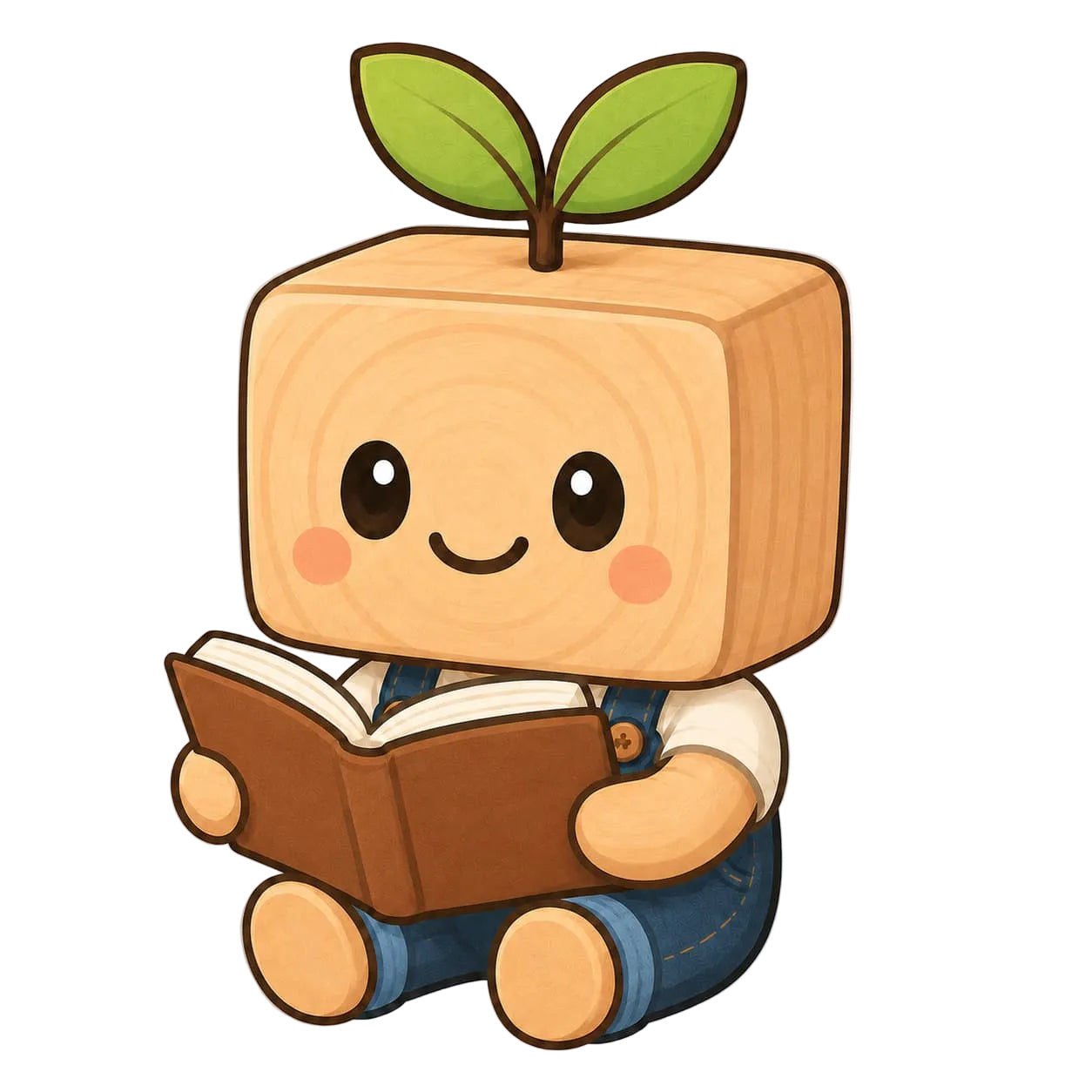 MUMU, the Wooden Toy Story mascot, reading payment details for trusted payments and secure checkout on wooden toy orders.