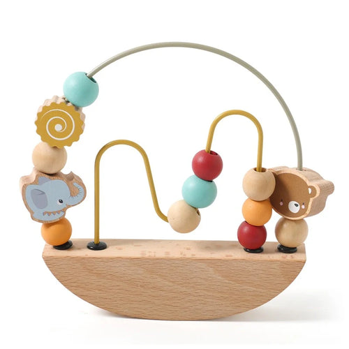 Wooden bead maze toy – baby activity toybackground