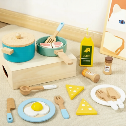 Wooden Kitchen Play Set