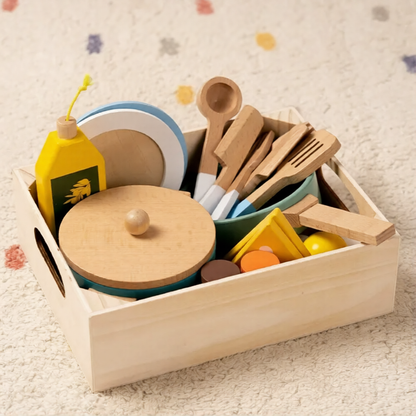 Wooden Kitchen Play Set