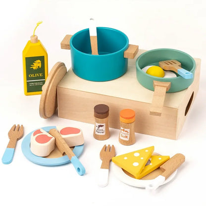 Wooden Kitchen Play Set
