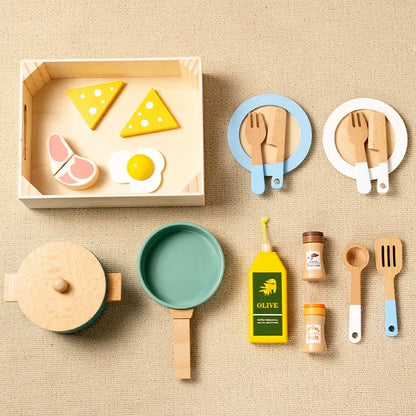 Wooden Kitchen Play Set