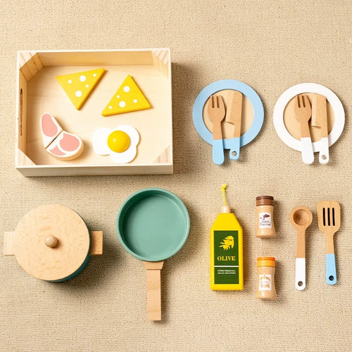 Wooden Kitchen Play Set
