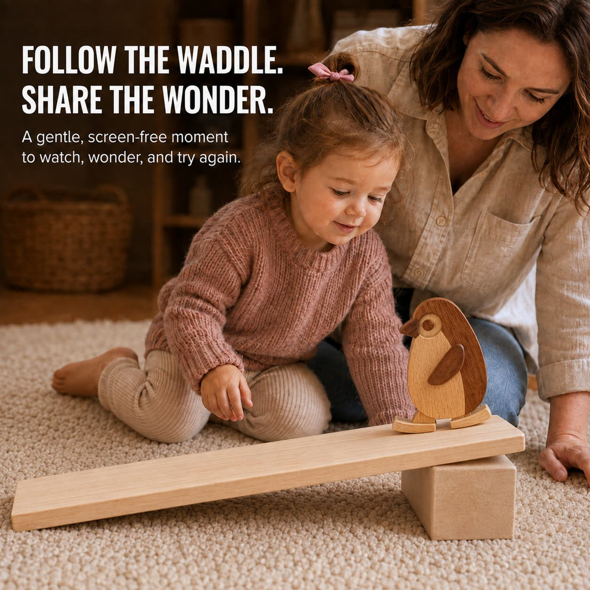 Wooden Penguin Ramp Walker